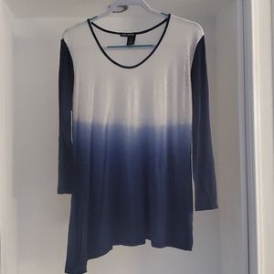 DKNY Jeans  asymmetrical hem, ombre tunic